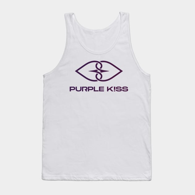 Purple Kiss Logo Tank Top by hallyupunch